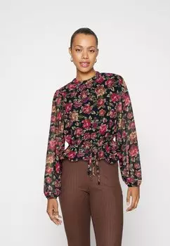 Блузка VILA ВИУРА РЕМЕНЬ, цвет black/pink