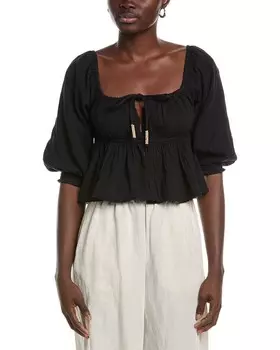 Блузка Vintage Havana с завязкой спереди, черный