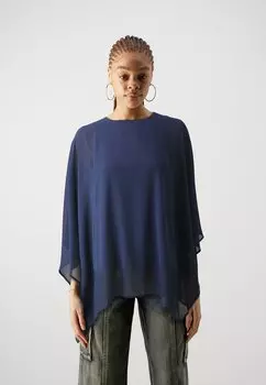 Блузка Visandra O Neck Cape VILA, темно-синий