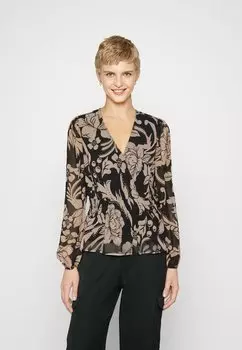 Блузка VMHOLLY V NECK Vero Moda, цвет black/beige
