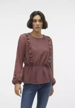 Блузка Vmhoney Vero Moda, цвет rose brown