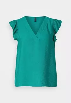 Блузка Vmnatja Flounce Vero Moda, перцово-зеленый