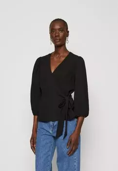 Блузка VMPEPPER AYA 3/4 WRAP Vero Moda, цвет black