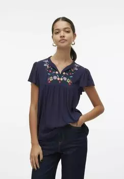 Блузка Vmsina Vero Moda, темно-синий