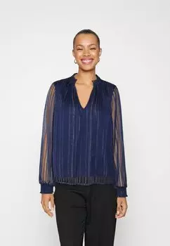 Блузка Vmtinka Tie Vero Moda, цвет navy blazer/silver