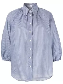 Блузка в клетку Brunello Cucinelli, синий