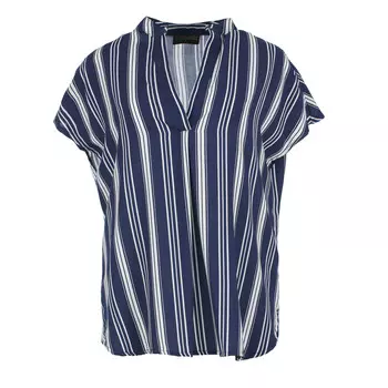 Блузка в морскую полоску из вискозы Conquista, синий
