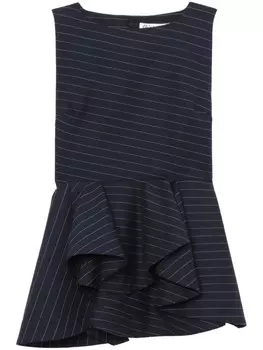 Блузка в полоску с баской JW Anderson, синий