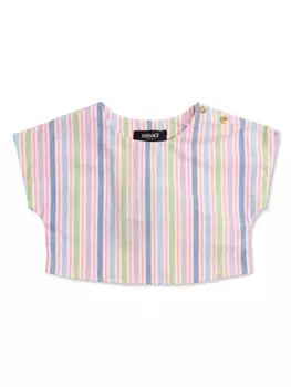 Блузка в полоску Versace Kids, розовый
