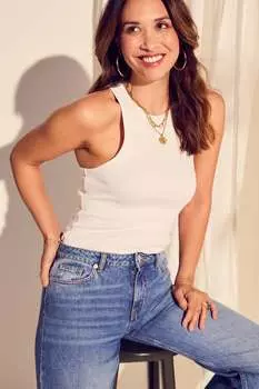 Блузка в рубчик Myleene Klass, белый