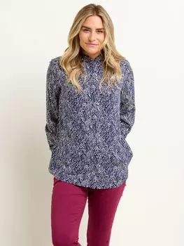 Блузка в струящиеся пятна Brakeburn, темно-синяя