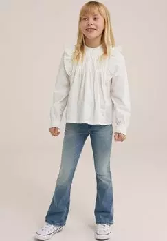 Блузка WE Fashion, белая