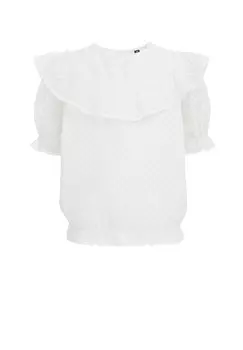 Блузка WE Fashion, белая