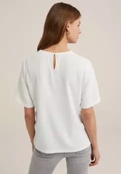 Блузка WE Fashion, белая