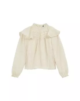 Блузка WE Fashion, белый