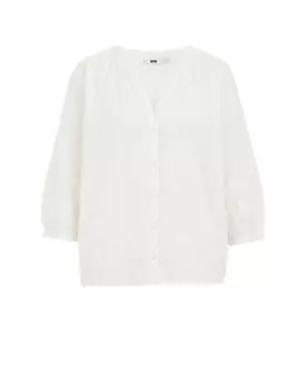 Блузка WE Fashion, белый