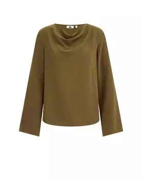 Блузка WE Fashion Blouse, оливковый