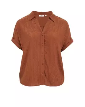 Блузка WE Fashion, коричневый