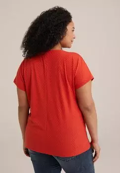 Блузка WE Fashion, оранжевая