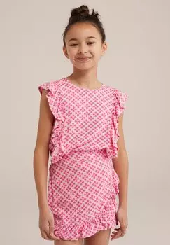 Блузка WE Fashion, розовая