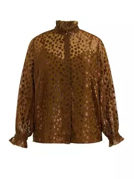 Блузка WE Fashion, сепия