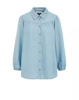 Блузка WE Fashion, синий деним