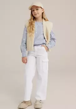 Блузка WE Fashion, синяя