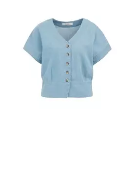 Блузка WE Fashion, светло-синий