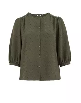 Блузка WE Fashion, зеленый