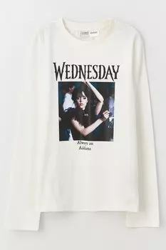 Блузка Wednesday с принтом Lc Waikiki, белый