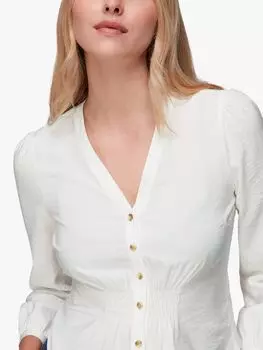 Блузка Whistles Ariel с присборенной отделкой, цвет слоновой кости