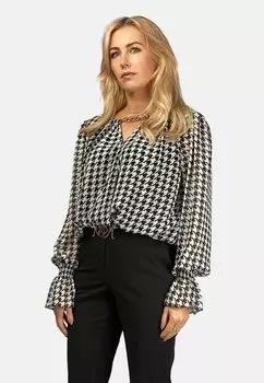 Блузка WITH CHAIN REGINA FASHION, цвет white with black pattern