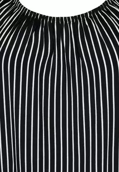 Блузка With Short Sleeves Zizzi, черно-белые полоски