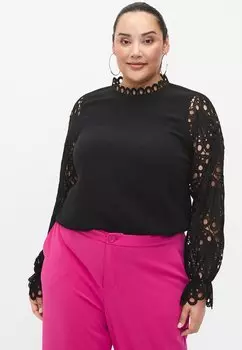 Блузка WITH SLEEVES Zizzi, черный