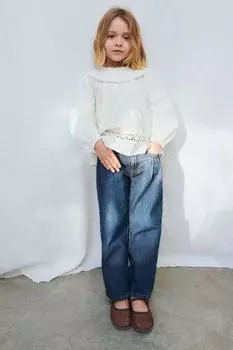 Блузка вязание крючком ZARA, белый