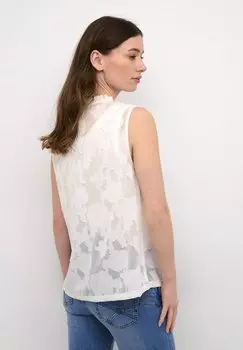 Блузка Yana Sleeveless Cream, белоснежная