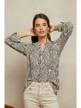 Блузка Yohel Plume, бежевый/черный