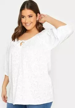 Блузка Yours Clothing, белый