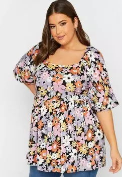 Блузка Yours Clothing, фиолетовый