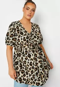 Блузка Yours Clothing, коричневый