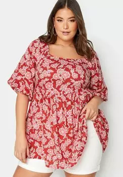 Блузка Yours Clothing, красный
