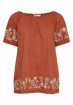 Блузка Yours Clothing, оранжевая