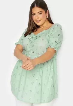 Блузка Yours Clothing, зеленый