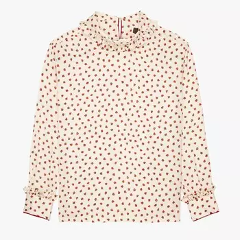 Блузка Zara by Stefano Pilati Strawberry Pyjama, мультиколор