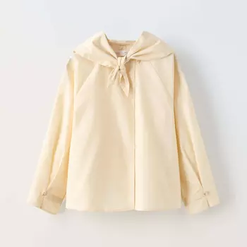 Блузка Zara Handkerchief, ванильный
