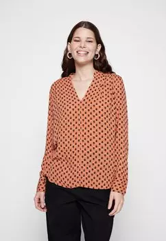 Блузка ZAYA LS Soaked in Luxury, янтарно-коричневый
