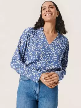 Блузка Zaya с V-образным вырезом и длинными рукавами Soaked In Luxury, прибрежный фьорд