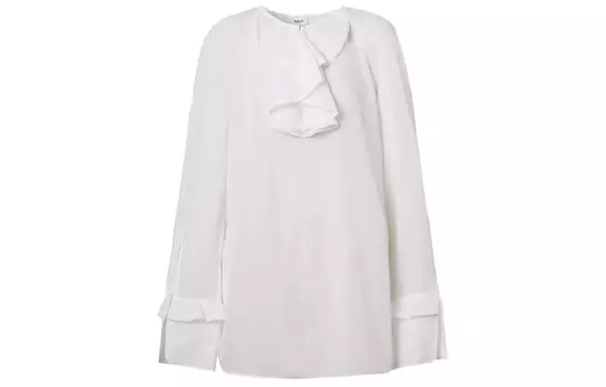 Блузка женская Burberry с рюшами, белый