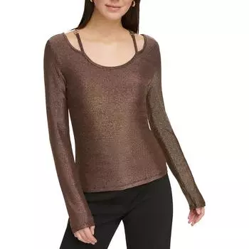 Блузка женская DKNY, тёмно-золотой/чёрный