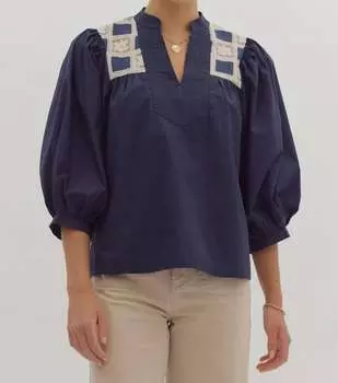 Блузка женская entro, темно-синий